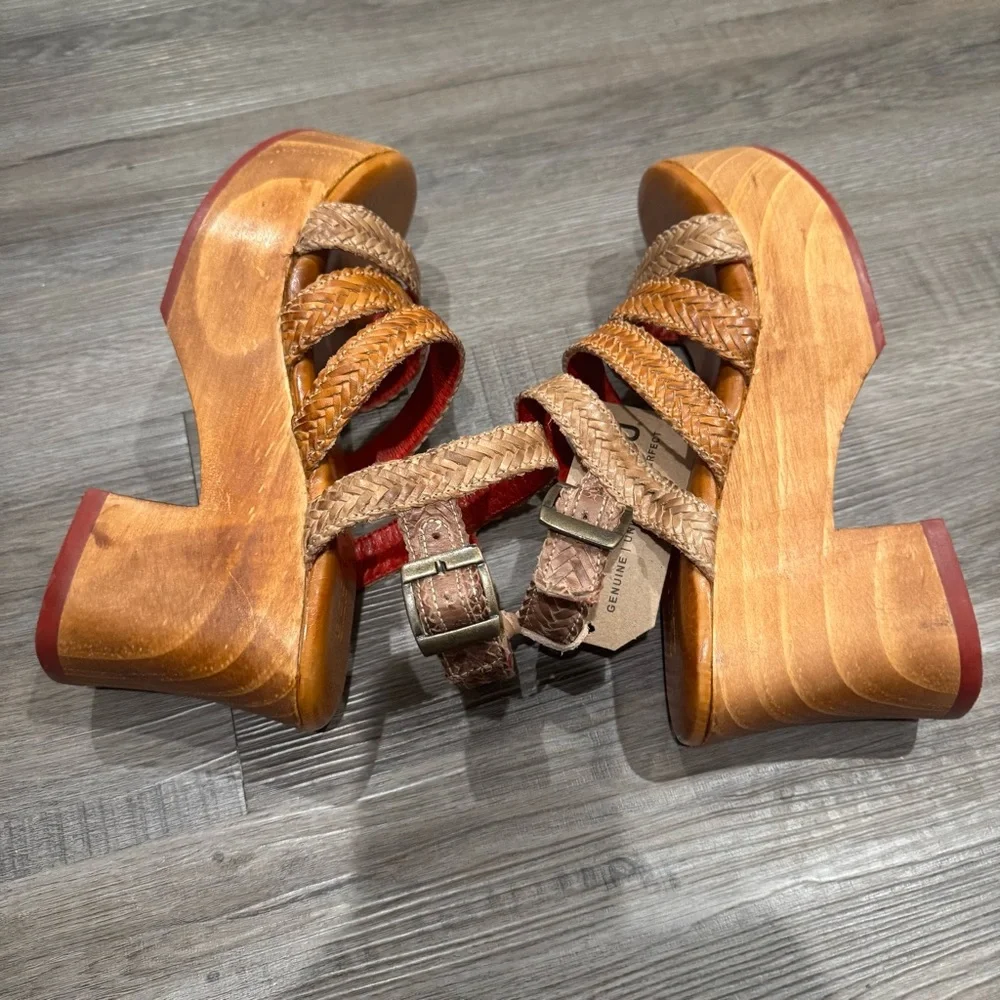 Bed Stu Voicing Braided Leather Platform Sandals